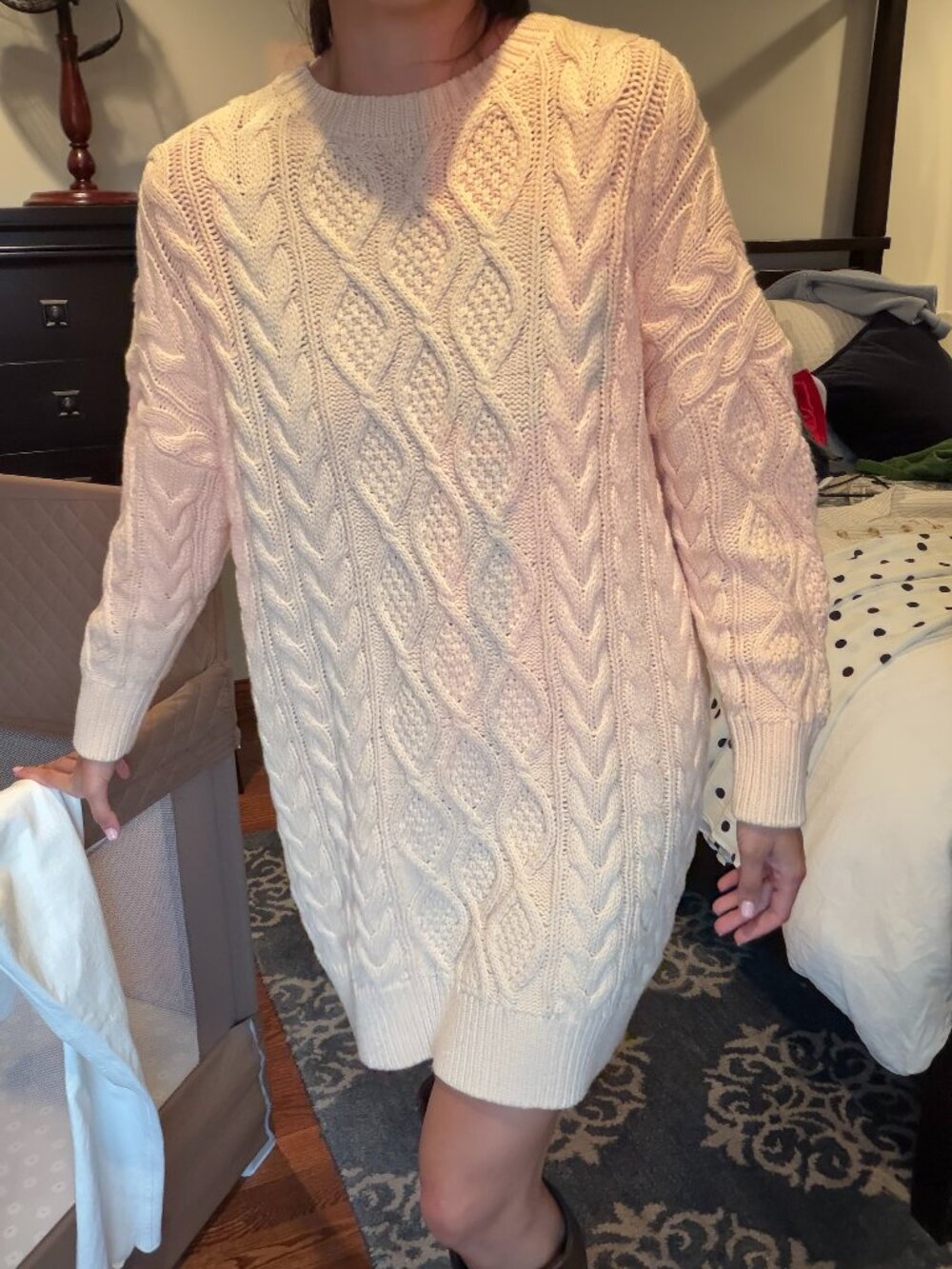 Mare Mare Cream Sweater Dress, Size XS, Worn Once, Fall Staple
